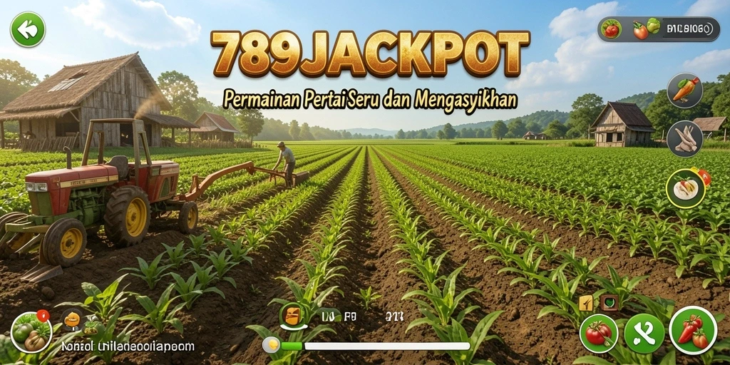 Tampilan gameplay seru dari 789JACKPOT dengan ladang yang subur.