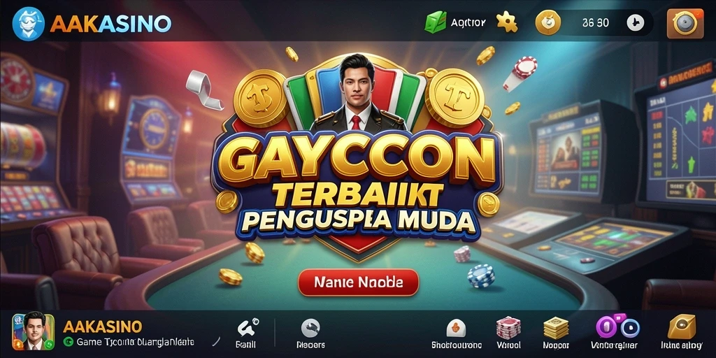 Screenshot gameplay AAKASINO menampilkan suasana kasino yang dinamis.