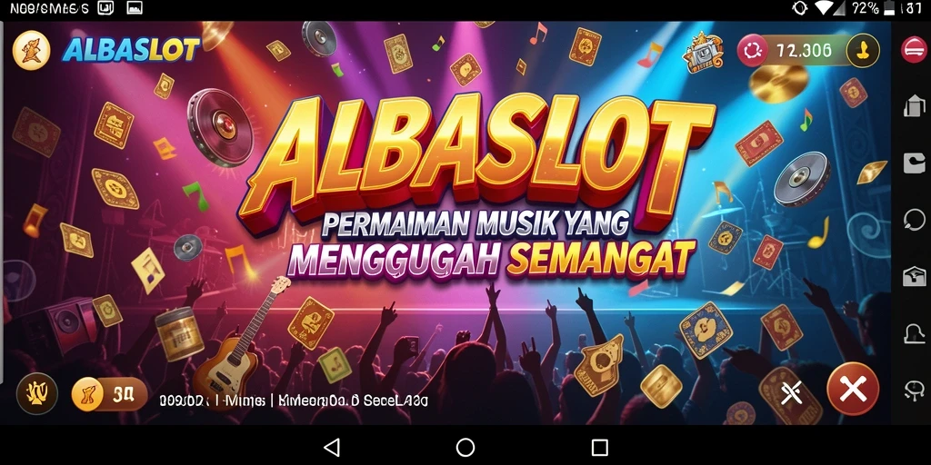 Tampilan gameplay ALBASLOT yang penuh warna dan interaktif.