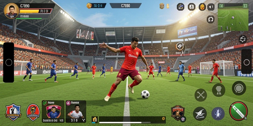 Tampilan gameplay seru dalam permainan olahraga C7890.