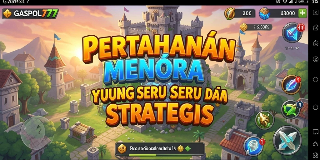 Tampilan gameplay pertahanan menara yang menegangkan di GASPOL77.