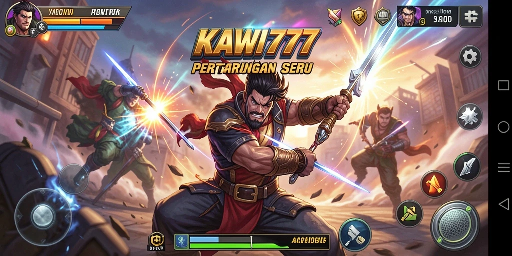 Tampilan gameplay seru KAWI777 dengan aksi mendebarkan.