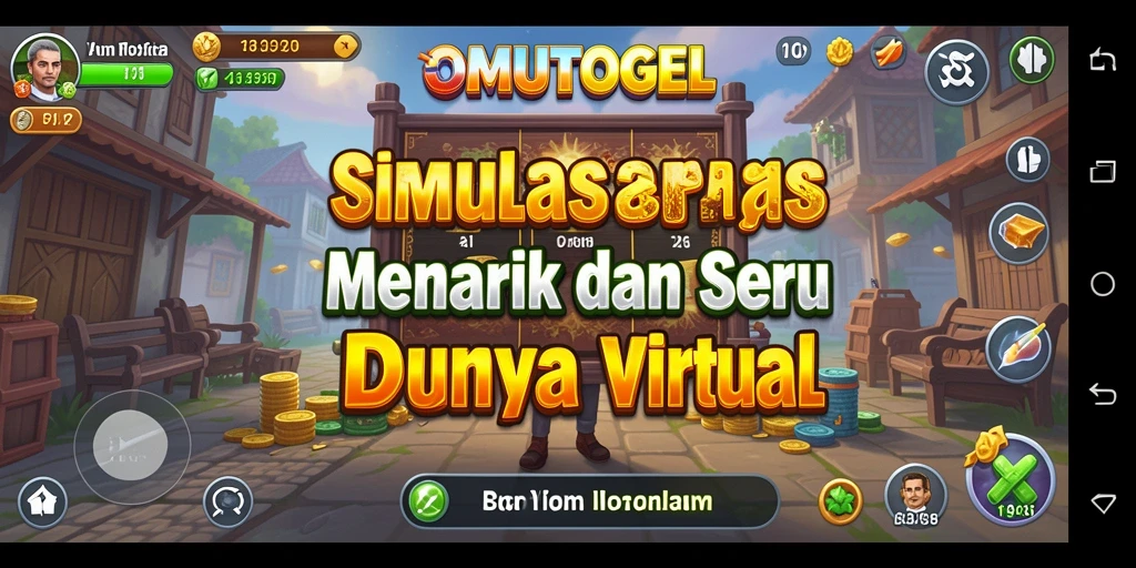Screenshot gameplay OMUTOGEL yang menunjukkan simulasi mendalam.