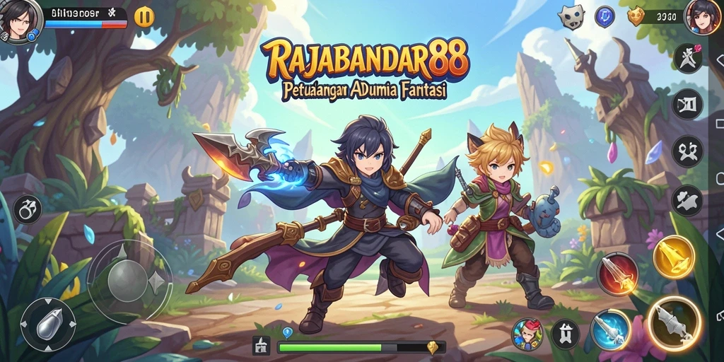 Tampilan dinamis gameplay seru dalam RAJABANDAR88.
