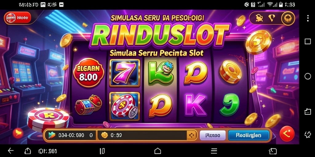Tampilan menarik RINDUSLOT dengan mesin slot beragam tema.
