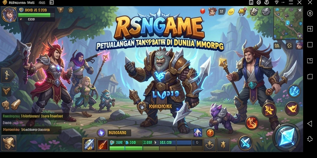 Screenshot RSNGAME menunjukkan aksi seru di dunia MMORPG.